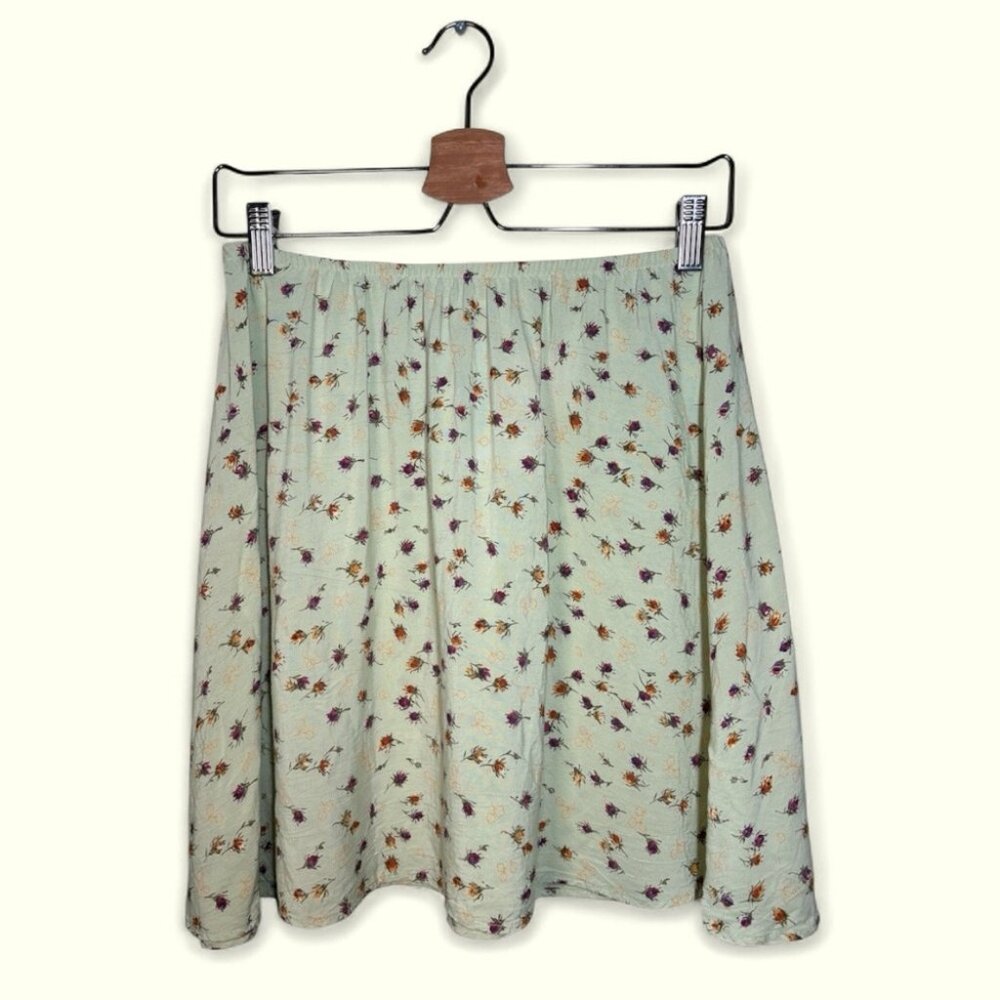 Vintage Basics Made in the USA Floral Mini Skirt